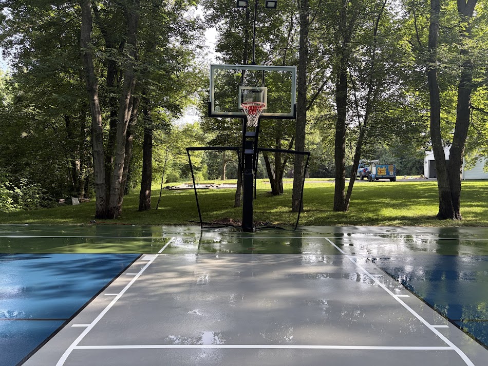 Basketball Court Cleaned in Cheshire Connecticut. 