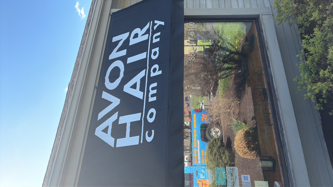 Cleaned Awnings for a hair salon in Avon, CT